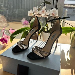 Prada suede crystal strappy sandal- European size 40